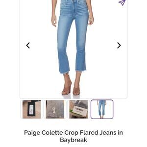 Paige Collette crop flare jeans in baybreak size 30